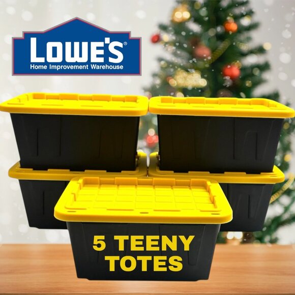 Lowe’s Project Source Teeny Mini Totes with Lid (5 Totes) *R1* - Picture 1 of 6